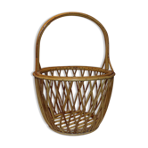 Round basket in bamboo