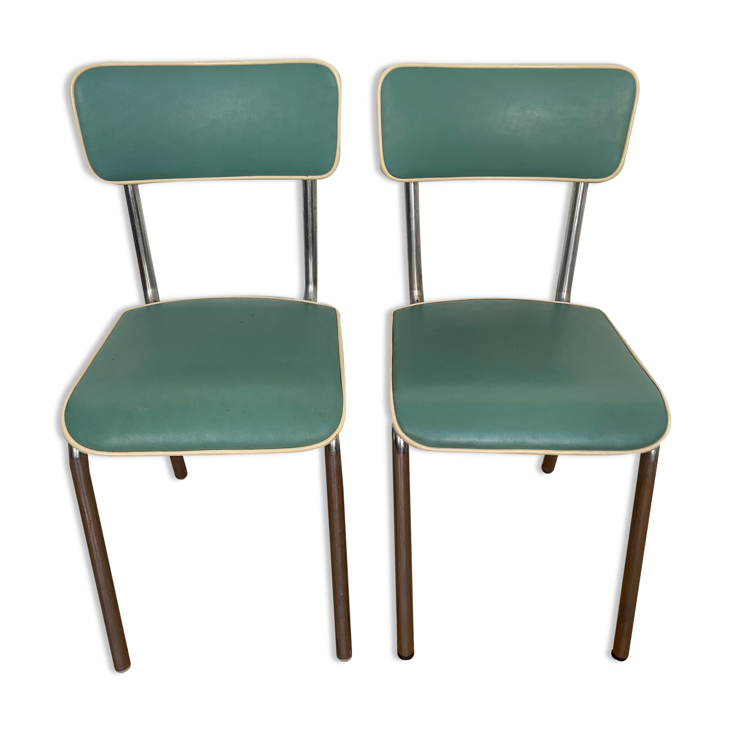 Set of 2 1950s bistro chairs