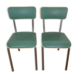 Set of 2 1950s bistro chairs