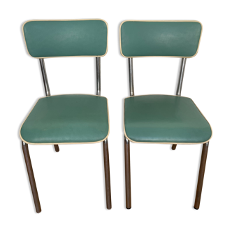 Set of 2 1950s bistro chairs