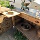 Exceptional antique counter 220 cm