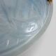 Old degue chandelier, 1-burner art deco washbasin pendant light, in blue glass paste. signed degué