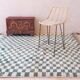 Green Checkered Carpet - 212 x 193 cm