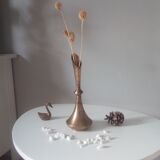 Vintage solid brass soliflore vase