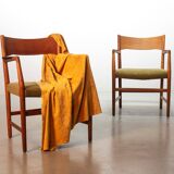Hans Wegner Danish 'Town Hall' Wooden Arm / Side Chairs by Plan Mobler 50s