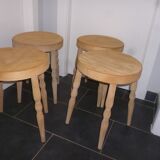 Tabourets en bois Baumann