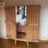 Bamboo rattan wardrobe 1970