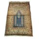 Vintage turkish silk & wool  rug ,feiner handgeknüpfter orientteppich  135x90 cm