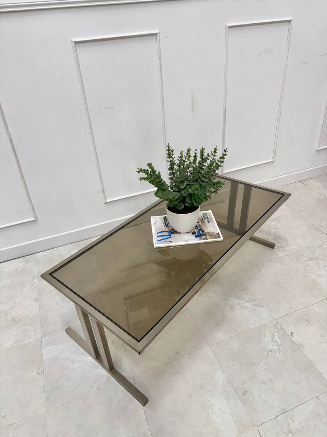 Smoked glass coffee table