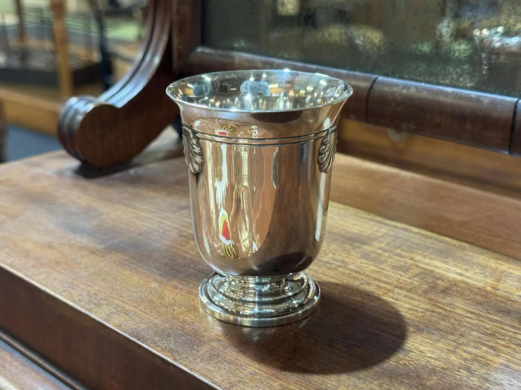 Silver-plated metal timbale ravinet d'enfert