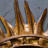 Mid-century italian wooden sun mirror, 1950s