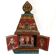 Indian temple made of hand-painted wood