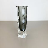 Vase Sommerso en verre à facettes Extra Large Mandruzzato Fabriqué à Murano, Italie années 1970