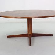 Mid century modern  round rosewood coffee table, 1960s denmark
