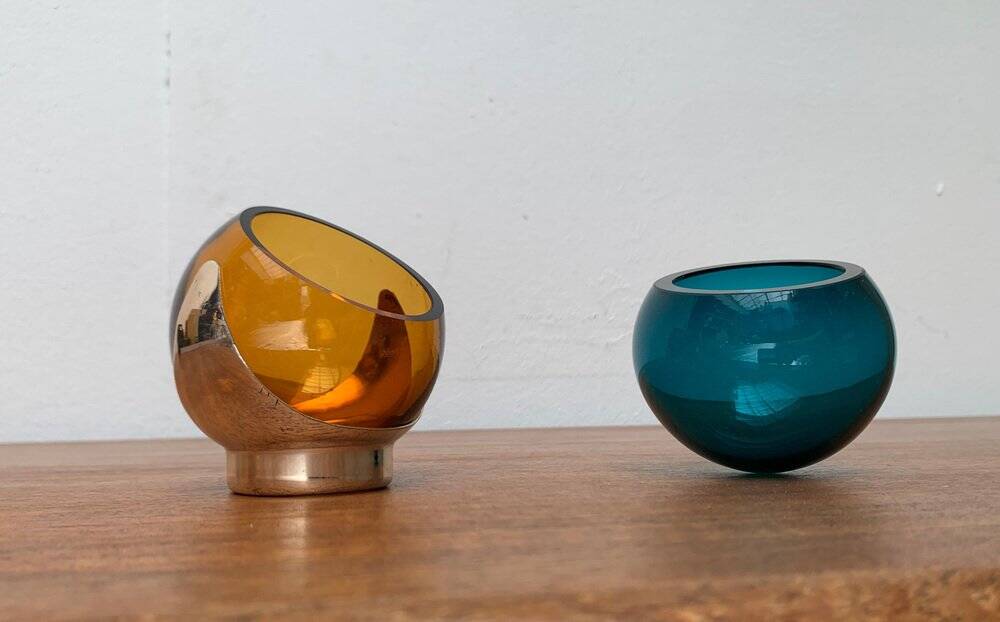 Set of 3 Mid-Century Space Age Art Deco German bowls by Quist, 1960s.