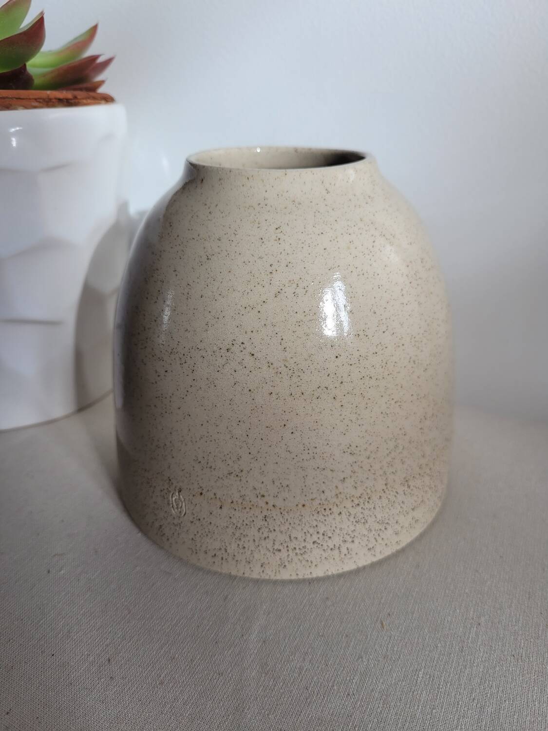 Glazed stoneware vase
