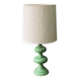 Vintage 70s lamp, turned wooden base