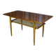 Wilhelm Knoll Side or Coffee Table with Lower Shelf in Woven Cane, Germany 1950s