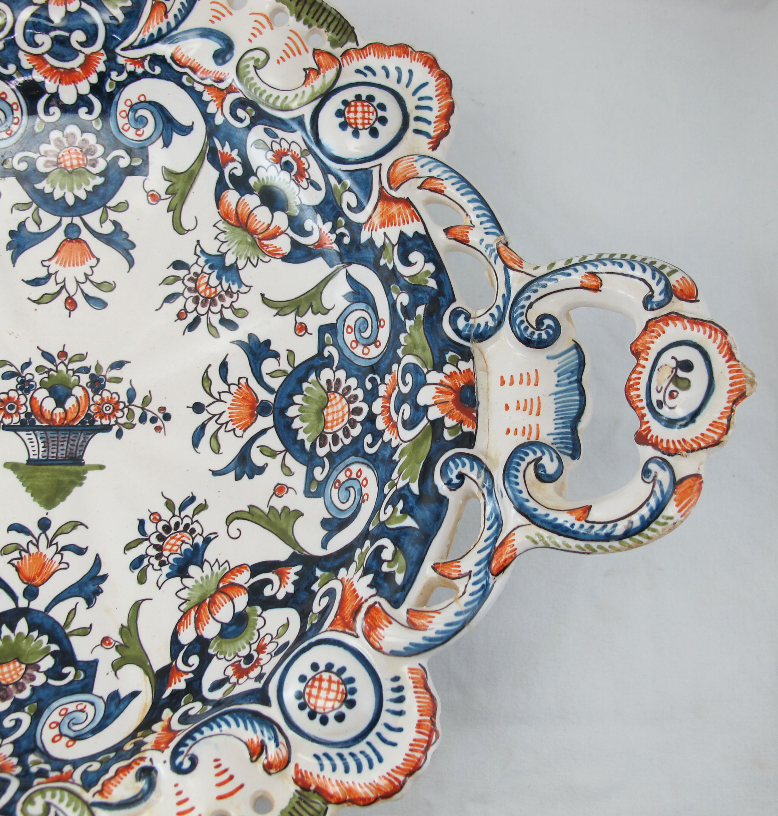 large rouen earthenware display