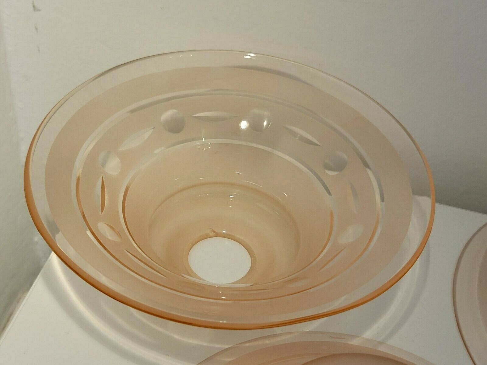 4 tulipes en verre rose abat-jour