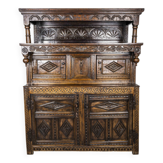 Charles II Oak Plaque, 1684, Set of 3