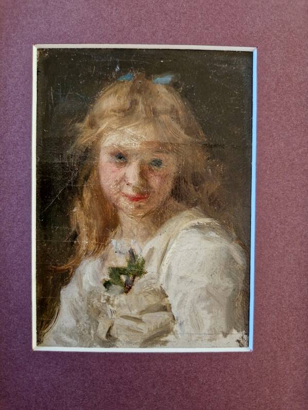 Jules Cyrille Cavé (1859-1946) - Oil on canvas - Portrait of a young girl