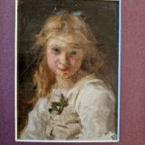 Jules Cyrille Cavé (1859-1946) - Oil on canvas - Portrait of a young girl
