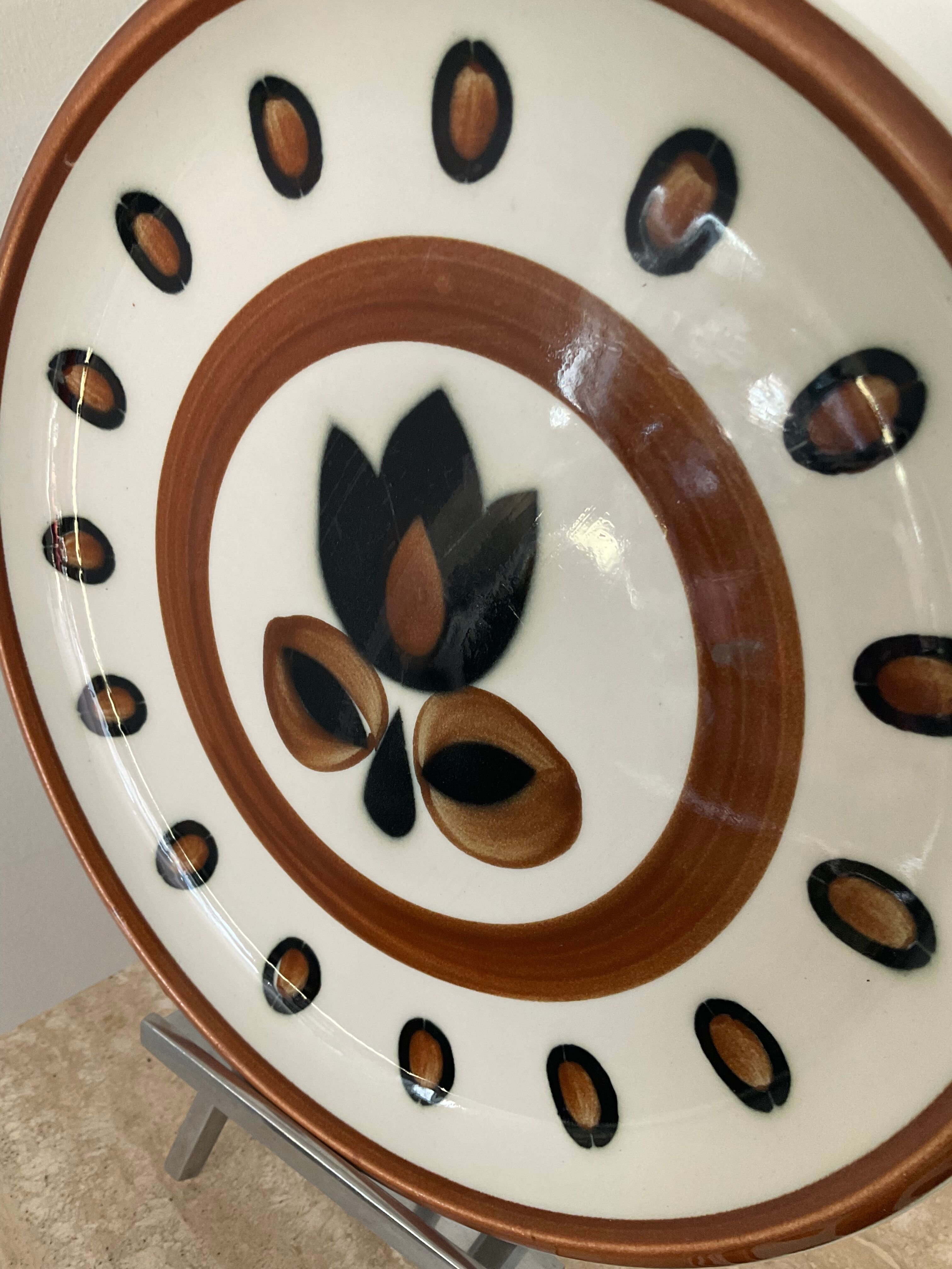 Series of 6 plates Boch model Kimono 60s