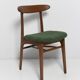 Mid Century Chair in Green Bouclé, Walnut Wood, Rajmund Halas, Poland, 1960s