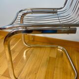 Vintage Rinaldi style chrome metal chair