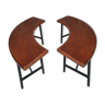 Pair of half-moon benches