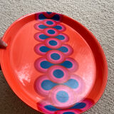 Guzzini orange plate, Ornella Noorda, 1970 design