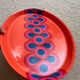 Guzzini orange plate, Ornella Noorda, 1970 design