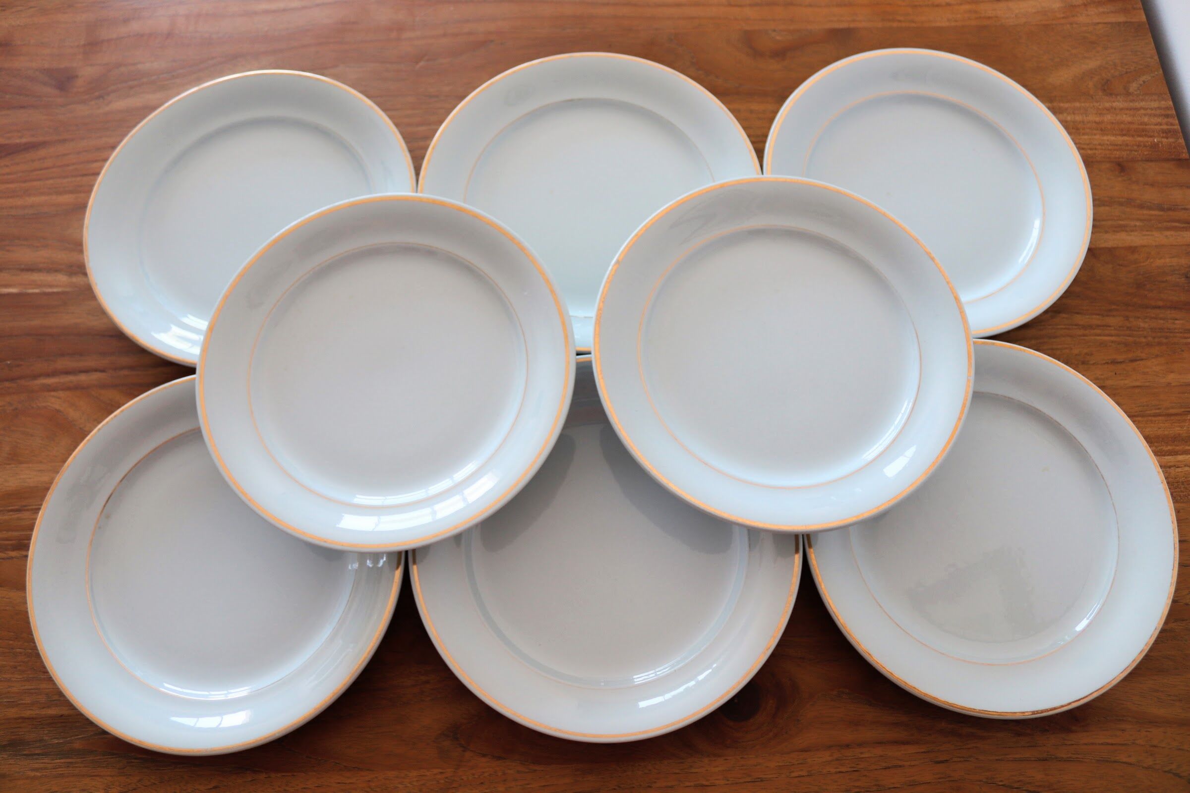 Set of 6 flat plates Villeroy and Boch Mettlach, Lucien Engel