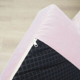 Pink velvet sofa, Danish design, 80's, production: Denmark