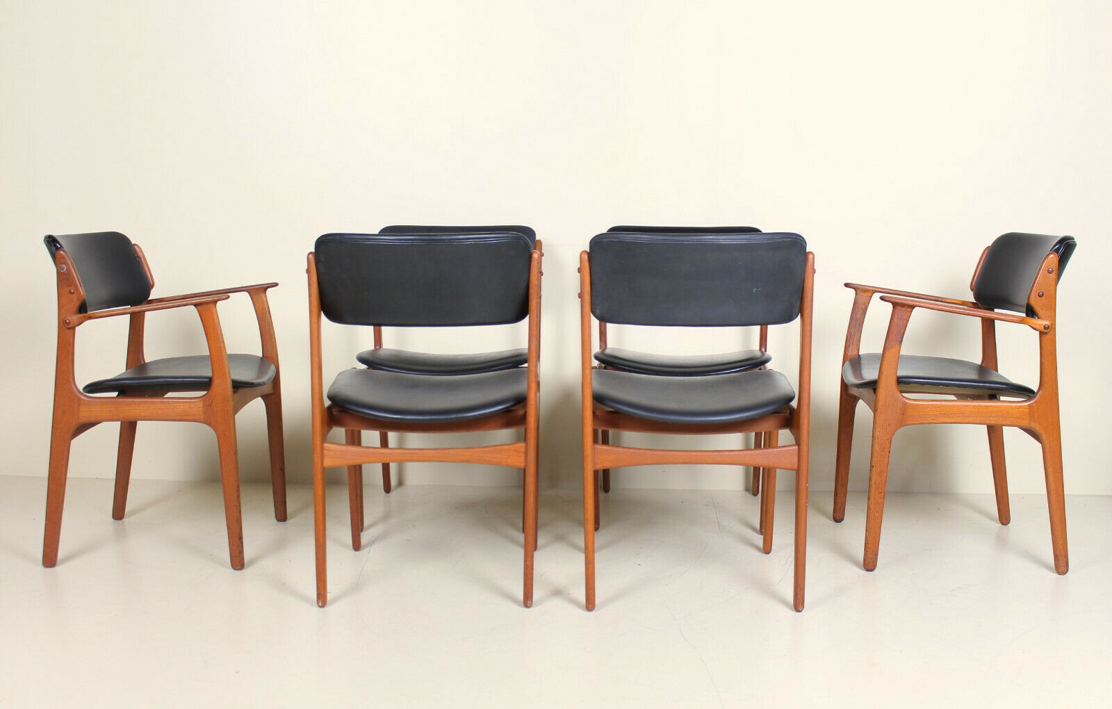 Ensemble de six chaises danoises c1960