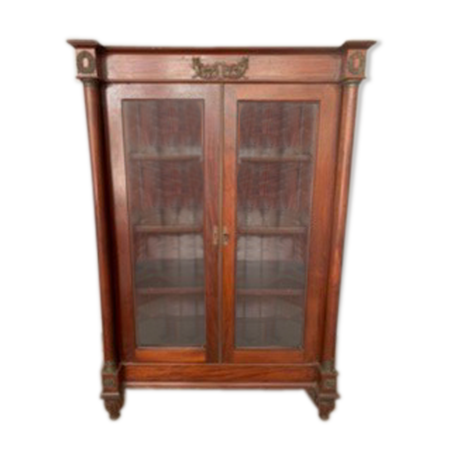 Antique mahogany showcase, early 20th century