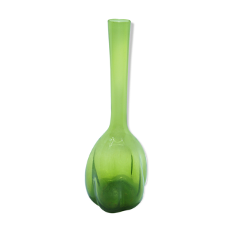 Scandinavian green glass vase