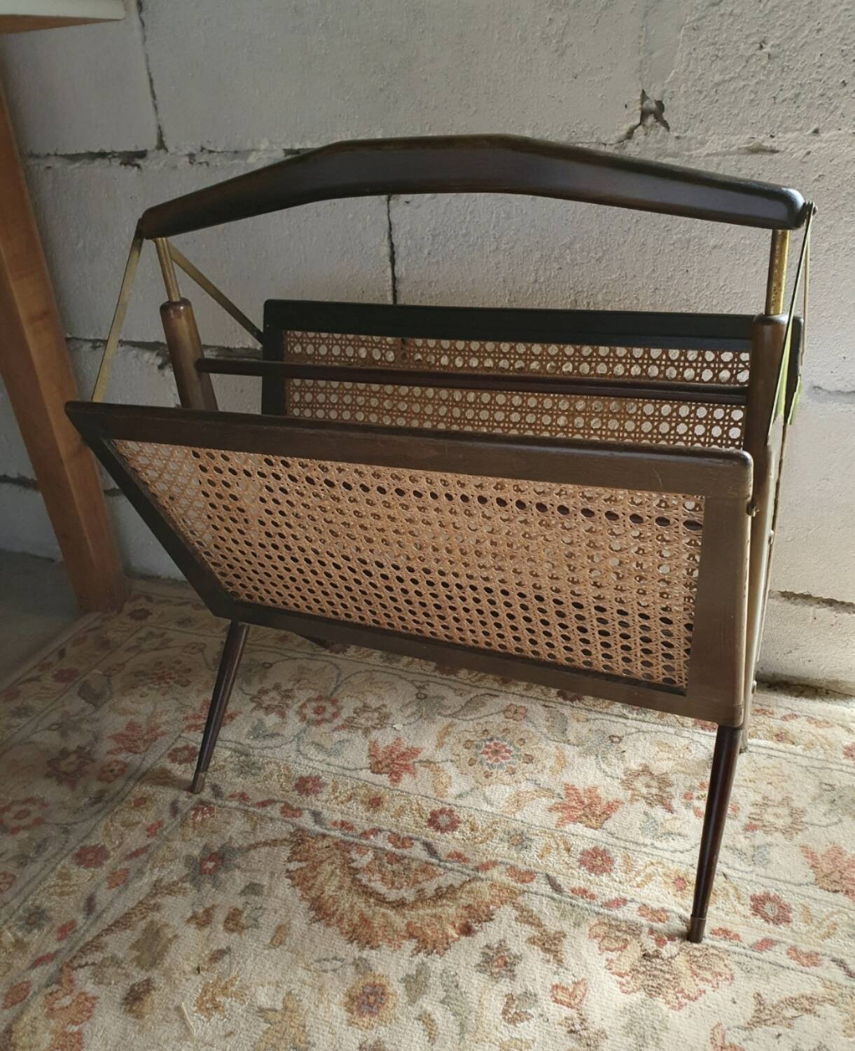 Modernist magazine rack, Italian design