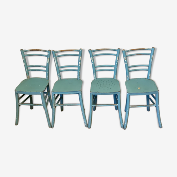 Chaises bleues