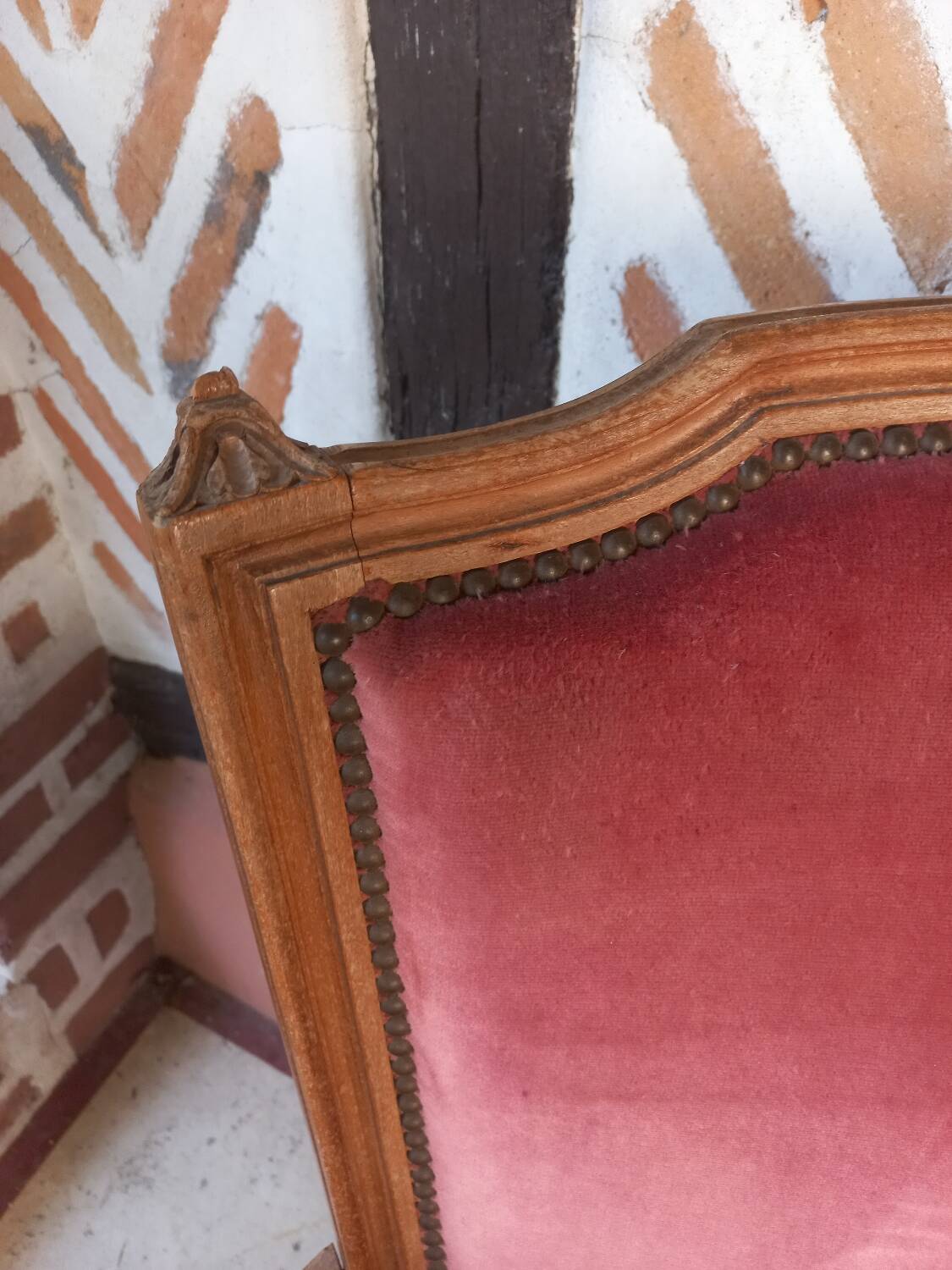 Louis XVI style bergère armchair