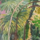 Oil on canvas garden