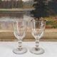 2 old aperitif or port wine glasses from the 19th century