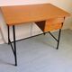 Scandinavian desk, 80s wood and metal