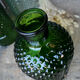 Bouteille vase en verre recyclé vert sapin