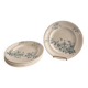 Lot 6 Plate Plates Faience Longwy Model Mignon