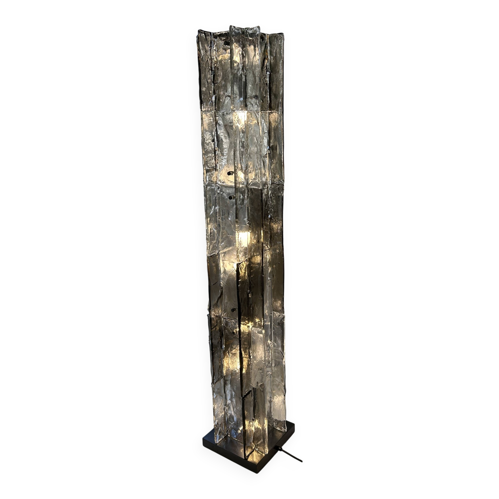 Murano glass floor lamp, Mazzega 1970s