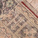 Tapis de course vintage turc orange en laine douce 3X12