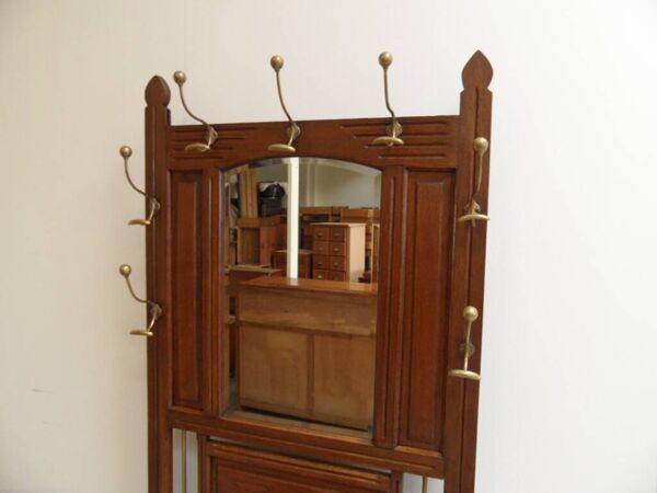 Porte-manteau debout en chêne ancien