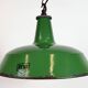Industrial Green Enamel Factory Pendant Lamp from Revo, 1950s